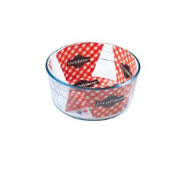 Plat à soufflé verre transparent