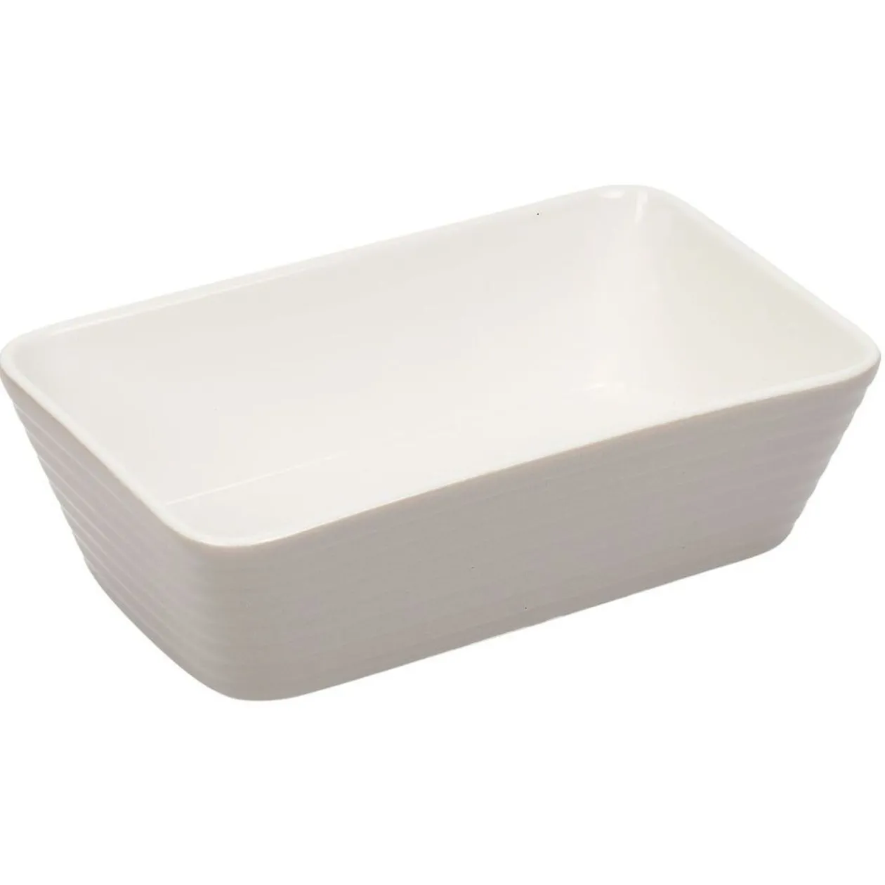 Plat rectangulaire cuisson four x3 céramique blanc