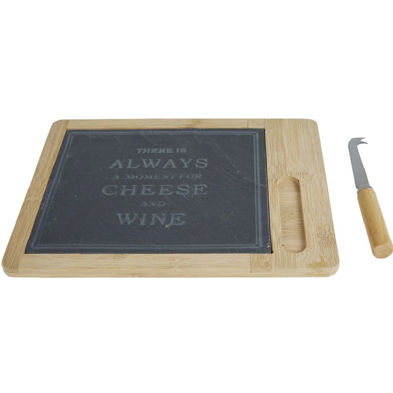 Plateau à fromage ardoise et 1 couteau