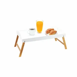 Plateau de lit blanc naturel