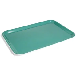 Plateau mélaminé vert uni 45,2x31,4xH2cm