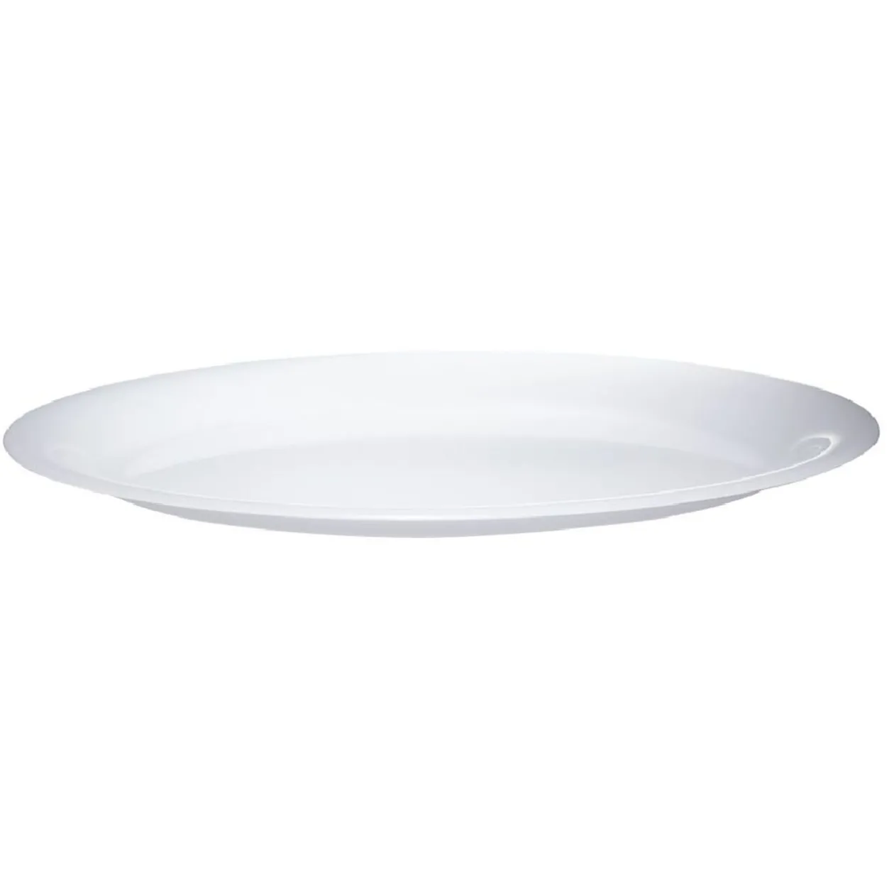 Plateau ovale plastique blanc