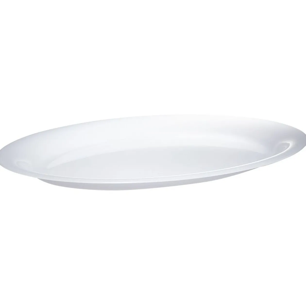 Plateau ovale plastique blanc