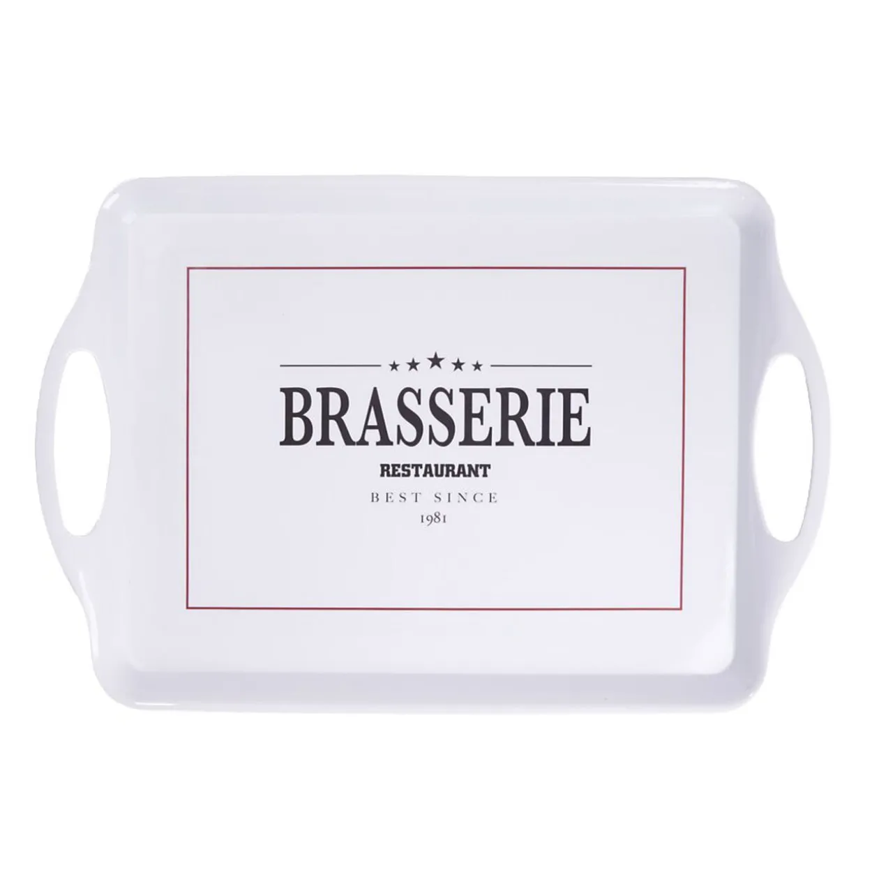 Plateau rectangulaire brasserie restaurant blanc 34x50,5cm