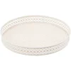 Plateau rond métal motif mandala rose gris ou vert