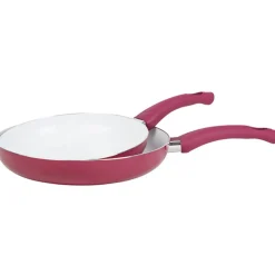 Poêle aluminium violette x2