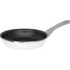 Poêle anti adhérente acier émaillé noir et blanc Ø24cm