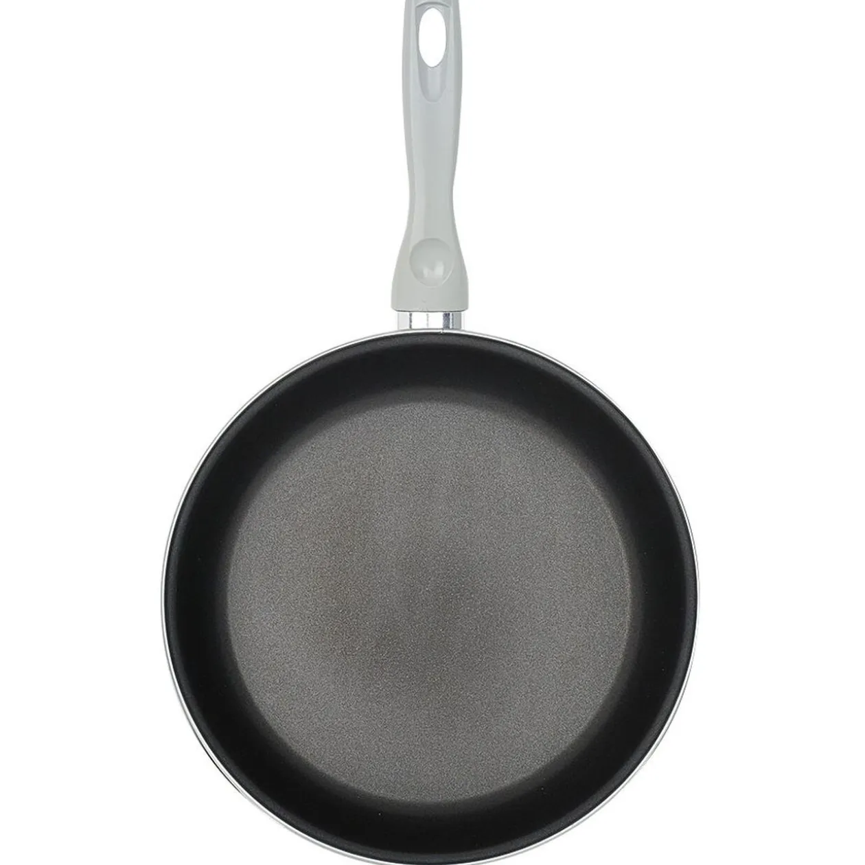 Poêle anti adhérente acier émaillé noir et blanc Ø28cm