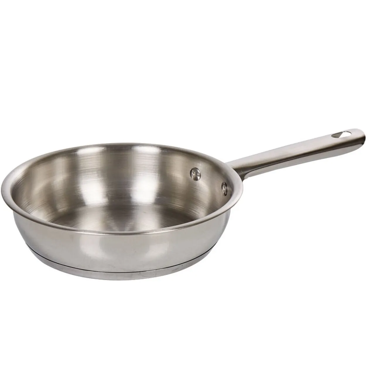 Poêle inox avec poignée bakélite ø 20 cm