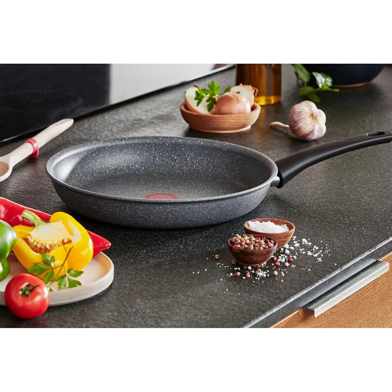Poêle Mineralia Force aluminium moucheté gris noir ø 28 cm