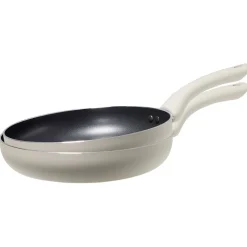 Poêle ronde en aluminium taupe x2