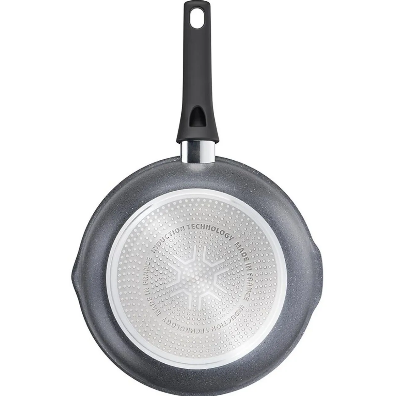 Poêle sauteuse Tefal Mineralia Force aluminium moucheté gris noir ø 26 cm