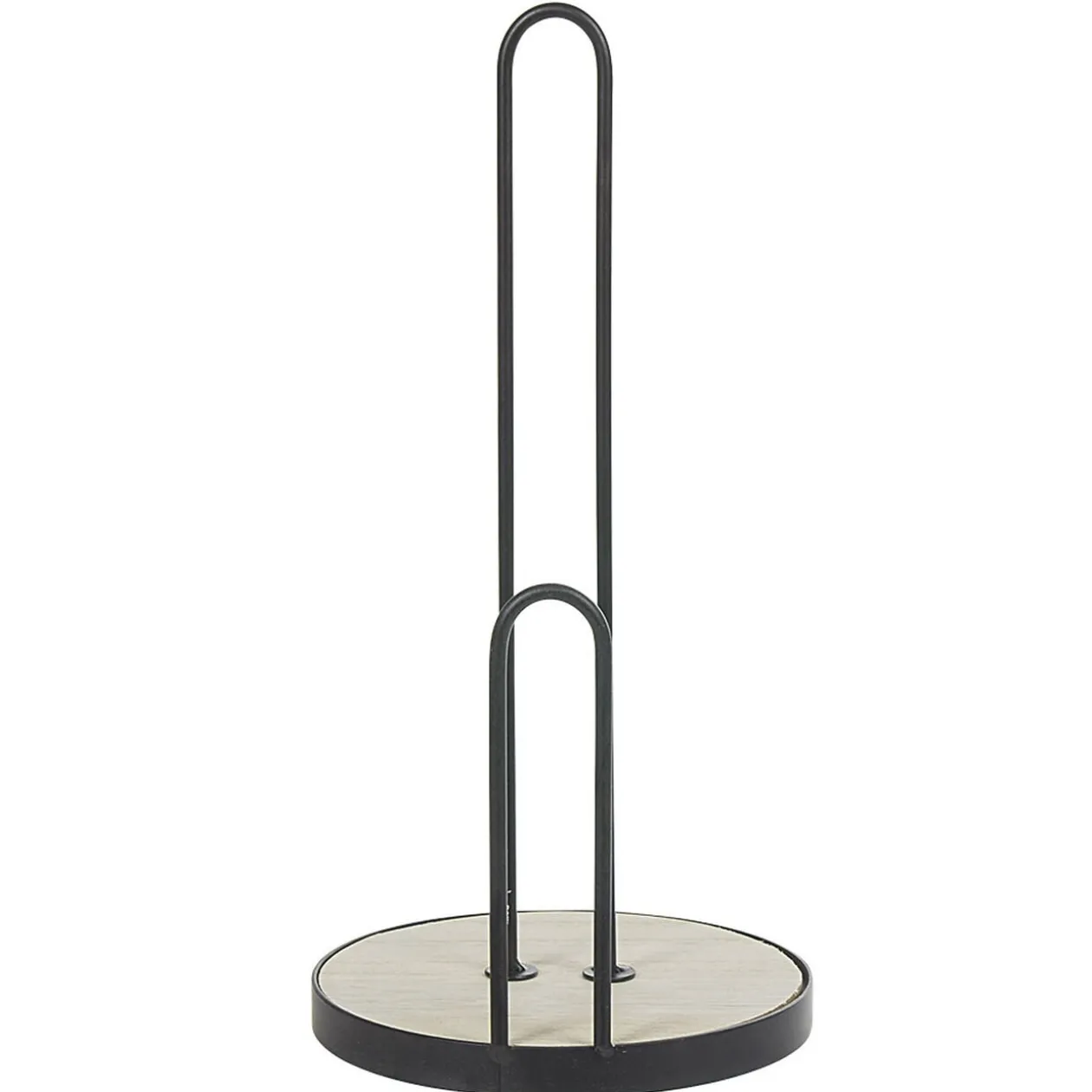 Porte essuie-tout métal bambou beige noir