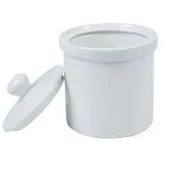 Pot avec couvercle blanc