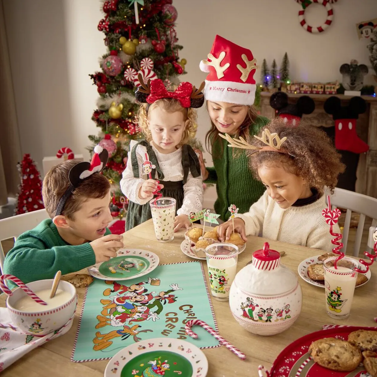 Pot en verre Disney Mickey Merry Kissmas avec couvercle Ø16xH20cm