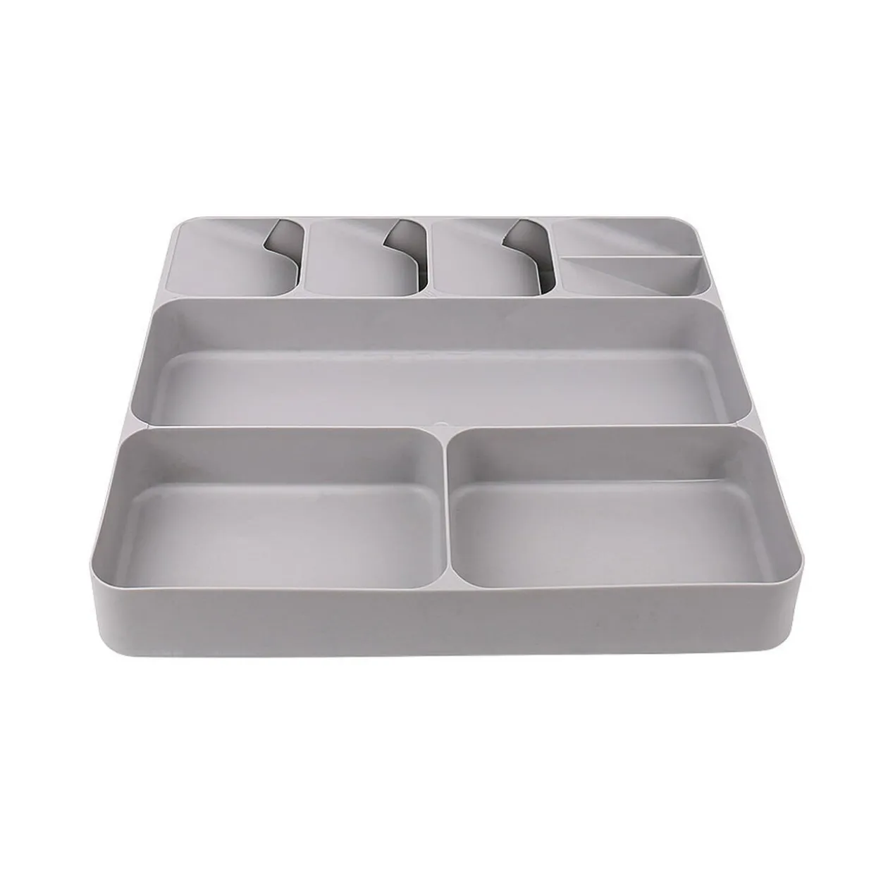 Range couvert 8 compartiments gris