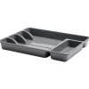 Range-couverts plastique noir