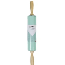 Rouleau à pâtisserie en silicone avec manche en bois