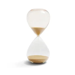 Sablier verre sable marron Ø10,5xH24,5cm