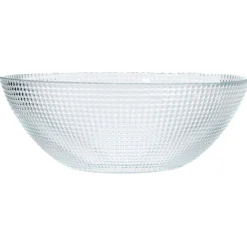 Saladier en verre effet relief Ø26cm