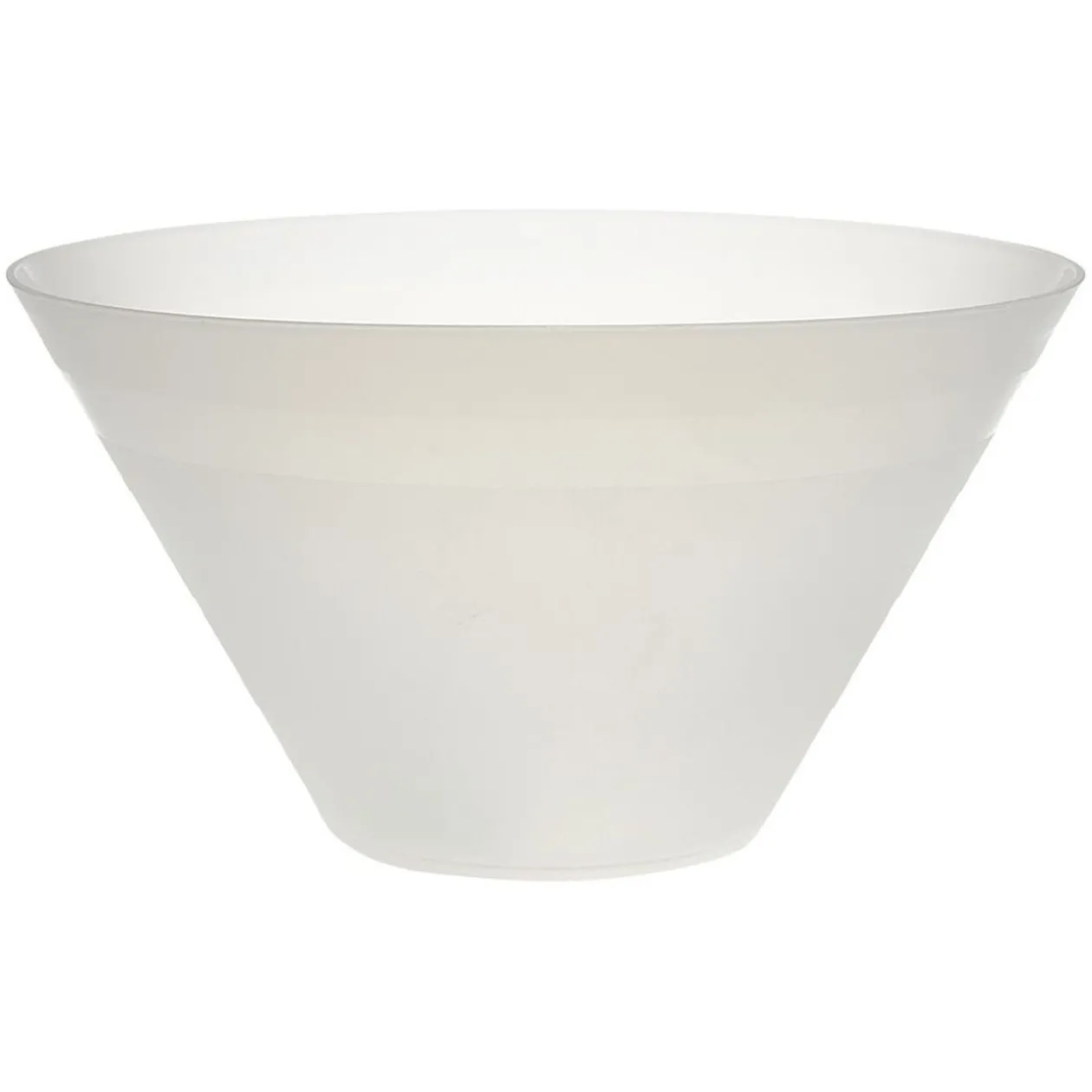 Saladier plastique blanc translucide Ø28xH10 cm
