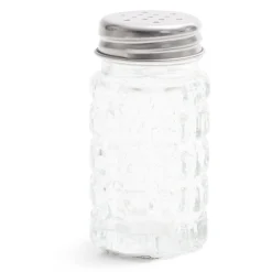 Salière et poivrière de table en verre et inox 50ml