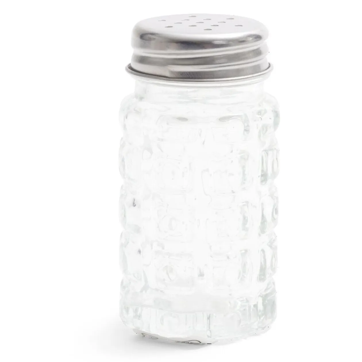 Salière et poivrière de table en verre et inox 50ml