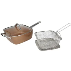 Sauteuse multifonctions cuivrée