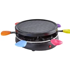 Service à raclette grill caquelon multicolore 6 personnes