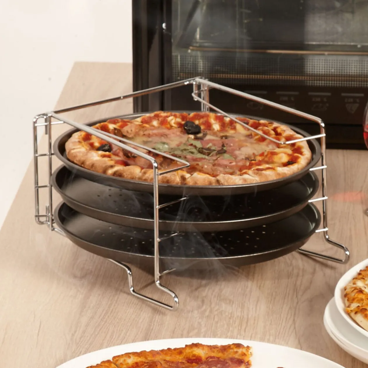 Set chauffe 3 pizzas