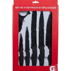 Set de 5 couteaux et 1 éplucheur