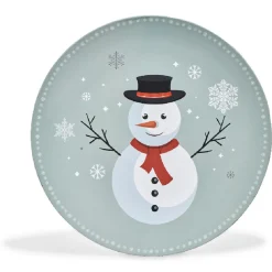 Sous assiette décoration motif bonhomme de neige