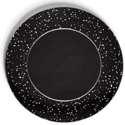 Sous assiette ronde noir et doré Ø33cm