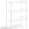 Étagère à poser 3 niveaux plastique transparent 32,5x18xH.33,5cm