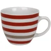 Tasse à café blanche à rayures