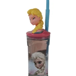 Verre à paille figurine La Reine des Neiges Elsa