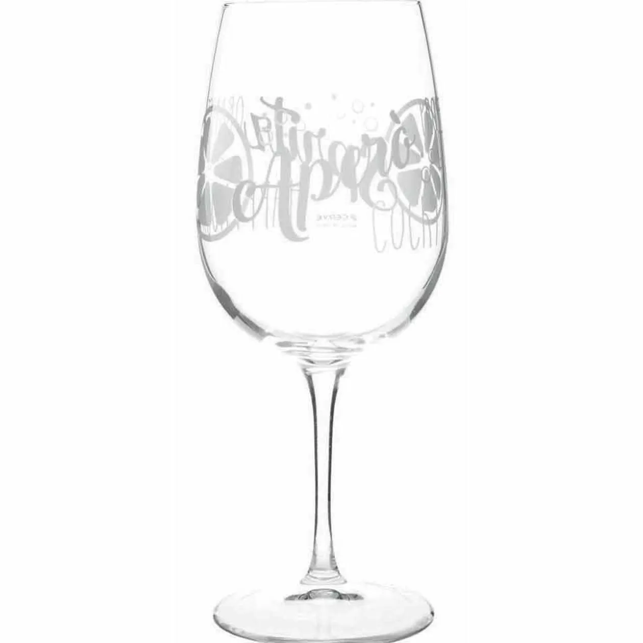 Verre à pied décor apéritif 50 cl x2