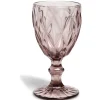 Verre à vin violet relief