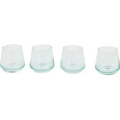 Verre bas bleu Ø8,6xH8,3cm 29cl x4