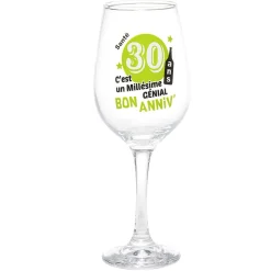 Verre pied à message humoristique