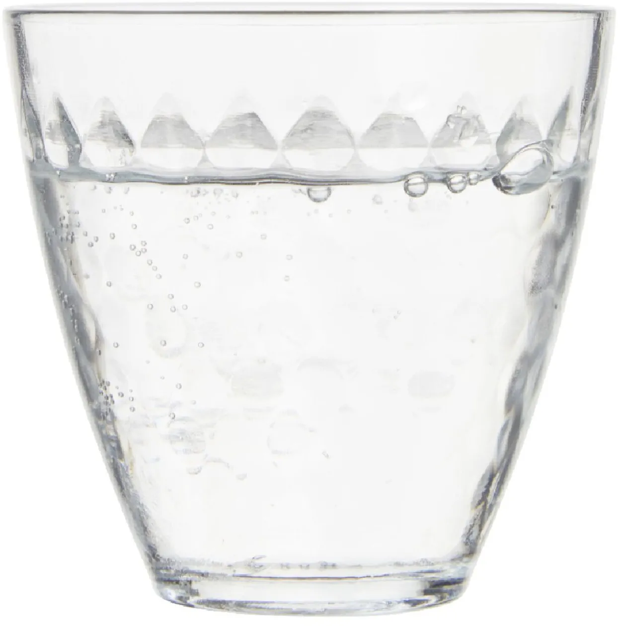 Verre transparent design point relief 25 cl x12